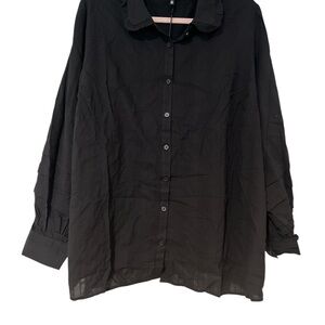 Black Button-Up Blouse